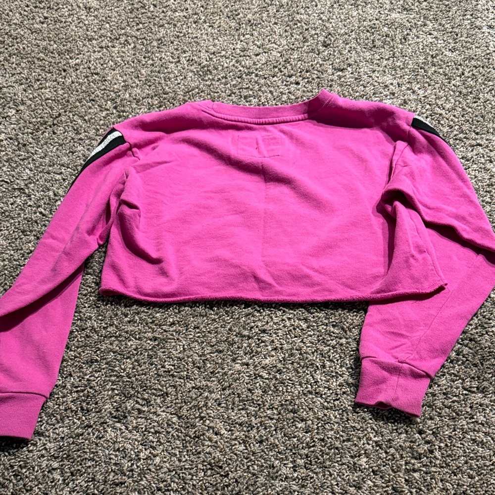 Vibrant Pink Kids Dance Costume Top - Picture 3 of 3
